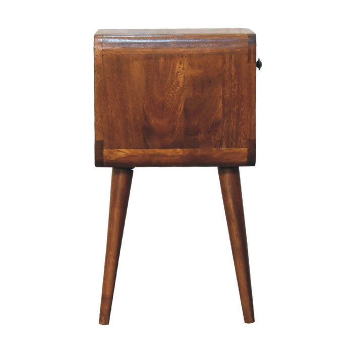 22" Modern Solid Wood One Drawer Nightstand - Chestnut