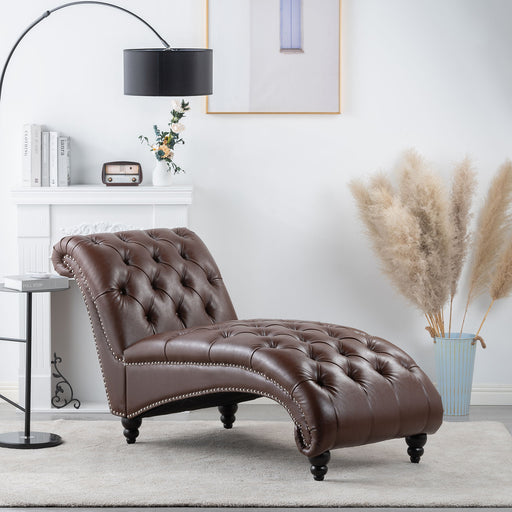 Giga tufted armless chaise lounge with plush upholstery, sleek design, and modern style perfect for contemporary living rooms.