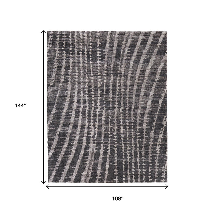 9' X 12' Abstract Area Rug - Black