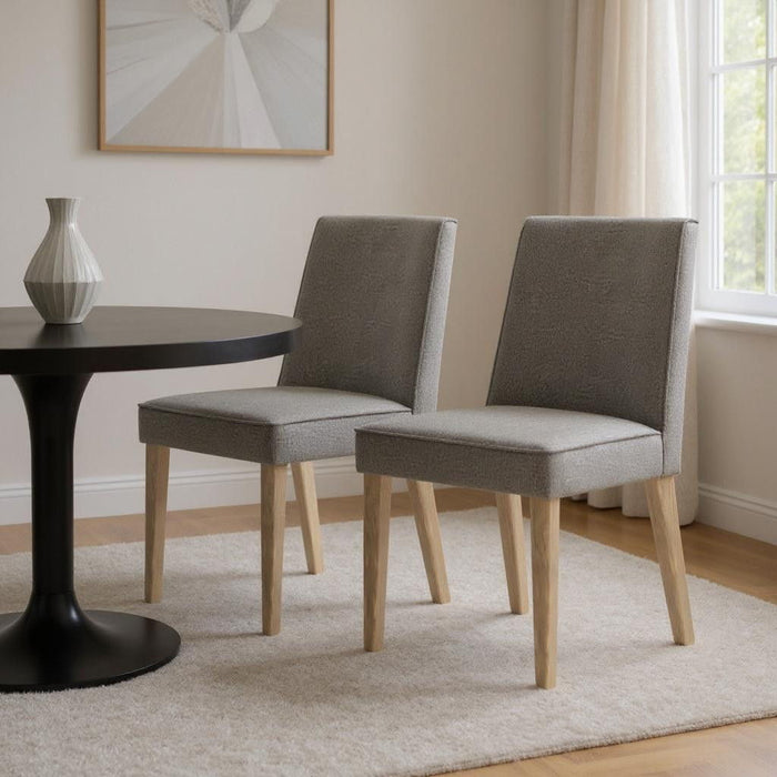 Wood Dining Parsons Chairs (Set of 2) - Taupe / Brown