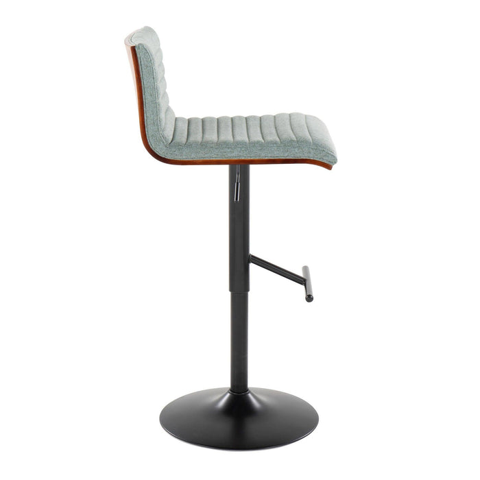 Mason - Adjustable Barstool With Swivel - Black Metal (Set of 2)