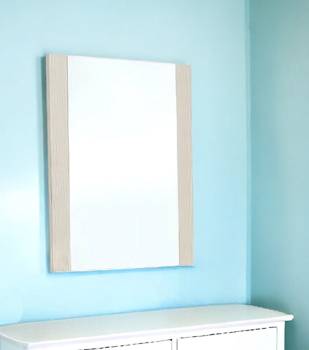 41" Framed Mounted Dresser Mirror - Beige