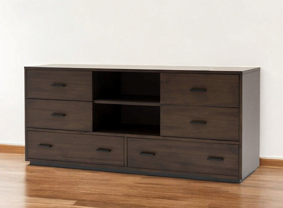Six Drawer Double Dresser - Walnut