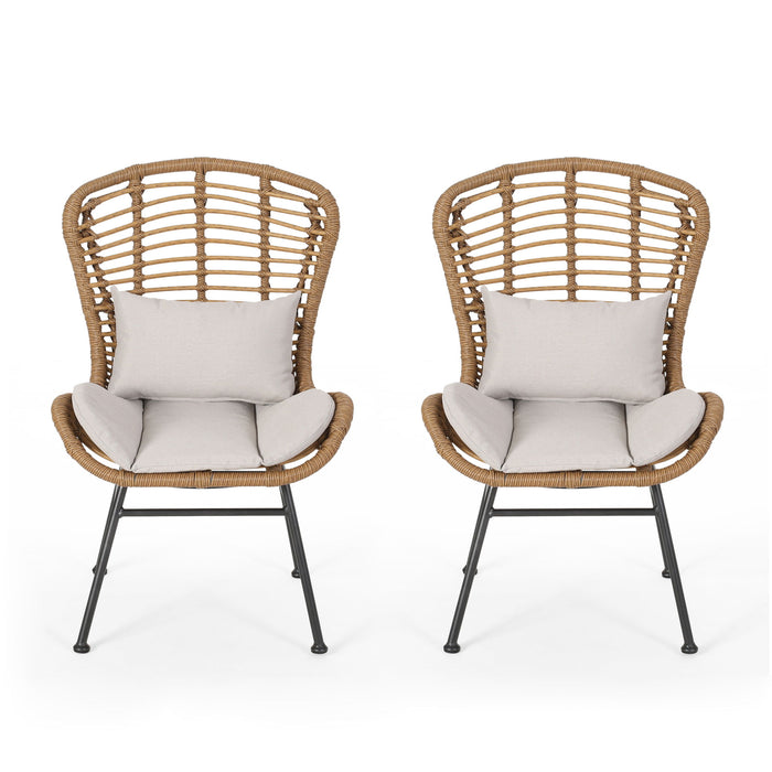 Calypso - Outdoor Chair With Water Resistance Cushion And Iron Frame