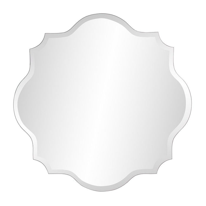 36" Quatrefoil Unframed Accent Mirror - Pearl Silver