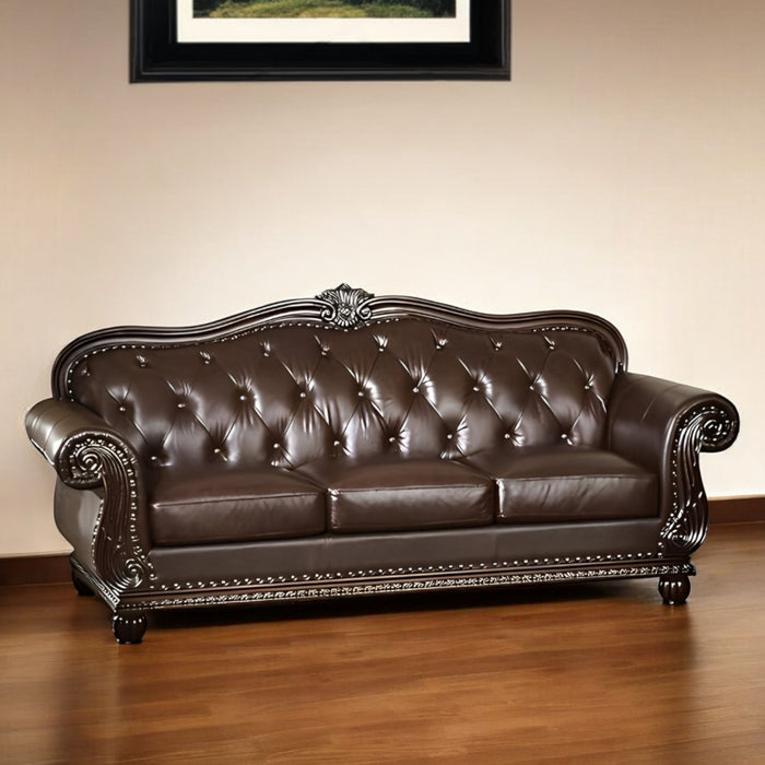 Top Grain Leather Sofa - Espresso