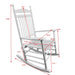 Giga wooden balcony porch adult rocking chair with curved armrests and slatted back for outdoor relaxation.