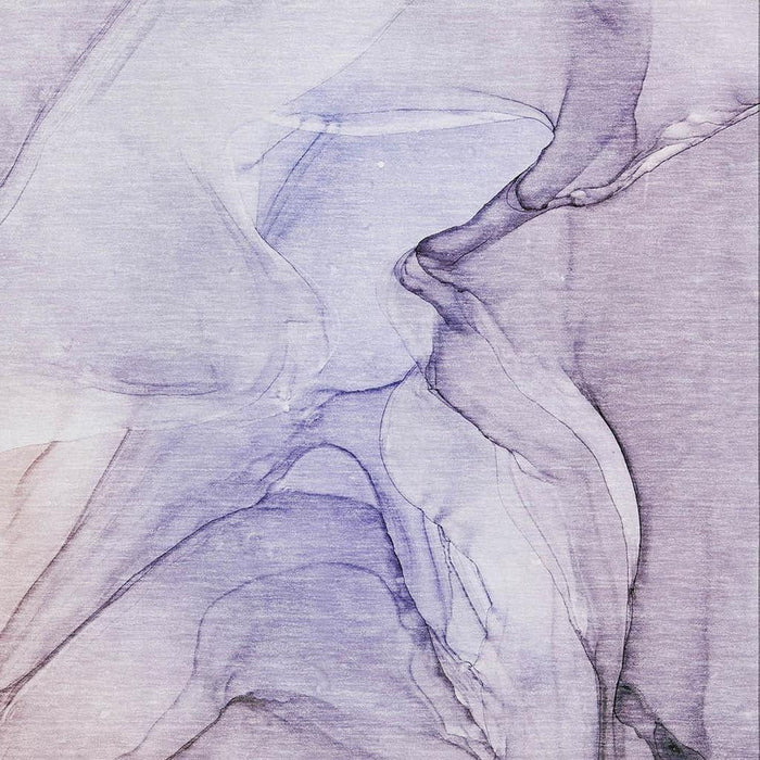 10' X 14' Abstract Washable Area Rug With UV Protection (646650) - Purple / Ivory