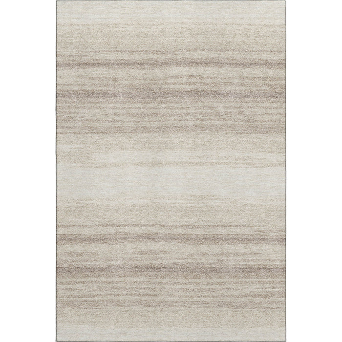 10' X 14' Striped Washable Area Rug With UV Protection (681125) - Ivory / Beige