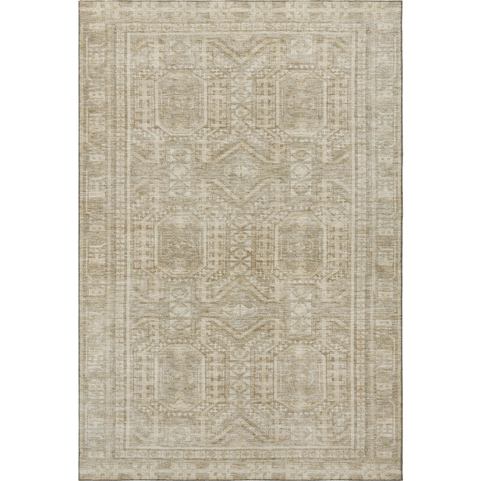 10' X 14' Geometric Washable Area Rug With UV Protection (708103) - Beige / Taupe