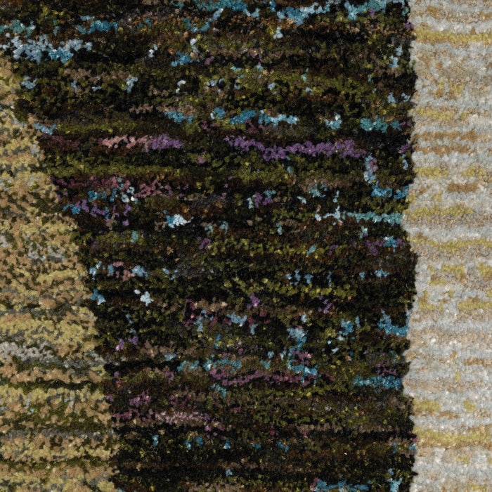 10' x 13' Geometric Power Loom Area Rug - Blue And Beige