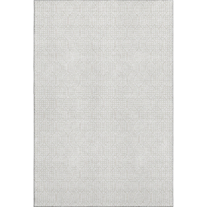 10' X 14' Geometric Washable Area Rug With UV Protection (673639) - Ivory / Beige