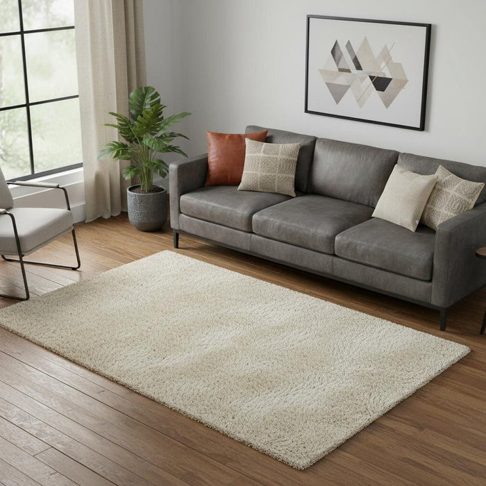 5' X 8' Abstract Hand Woven Area Rug (722120) - Blue / Ivory