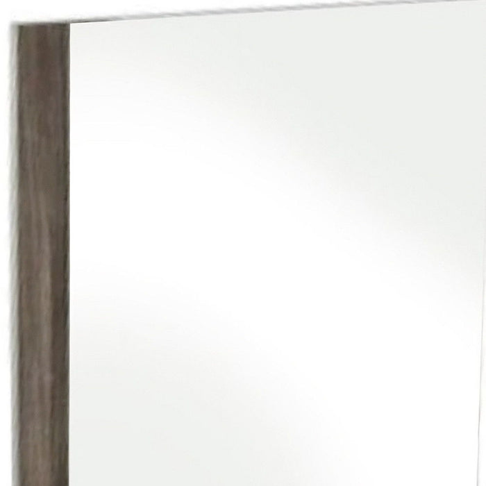 41" Wood Framed Mounted Dresser Mirror - Ebony