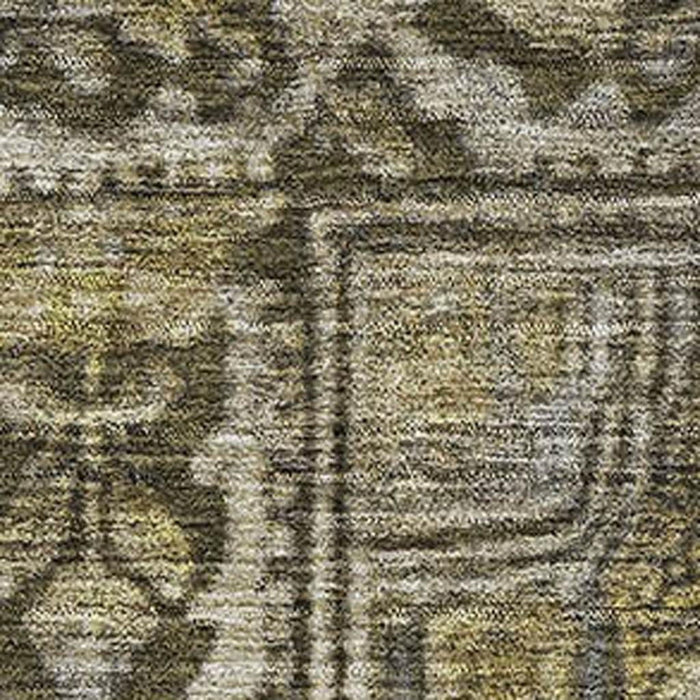 10' X 14' Oriental Washable Area Rug With UV Protection (700517) - Brown / Gray