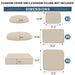 Giga outdoor deep seat cushion set for patio furniture, includes back and seat cushions for sectional outdoor seating.