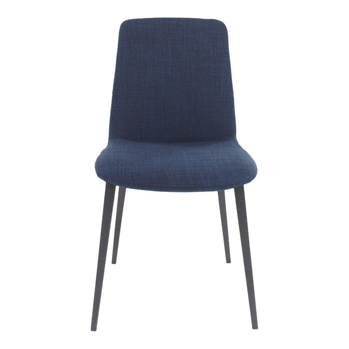 Upholstery Steel Dining Side Chairs (Set of 2) - Blue