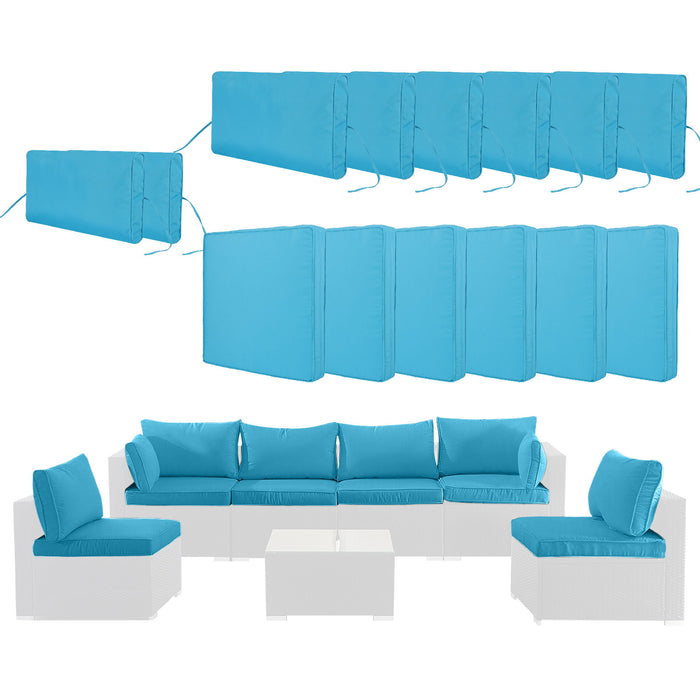 Giga outdoor deep seat cushions set for patio furniture, including back and seat cushions for sectional outdoor furniture.