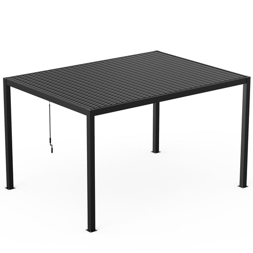 Giga aluminium louver pergola with adjustable louvers and sturdy frame, providing modern outdoor shade and shelter.