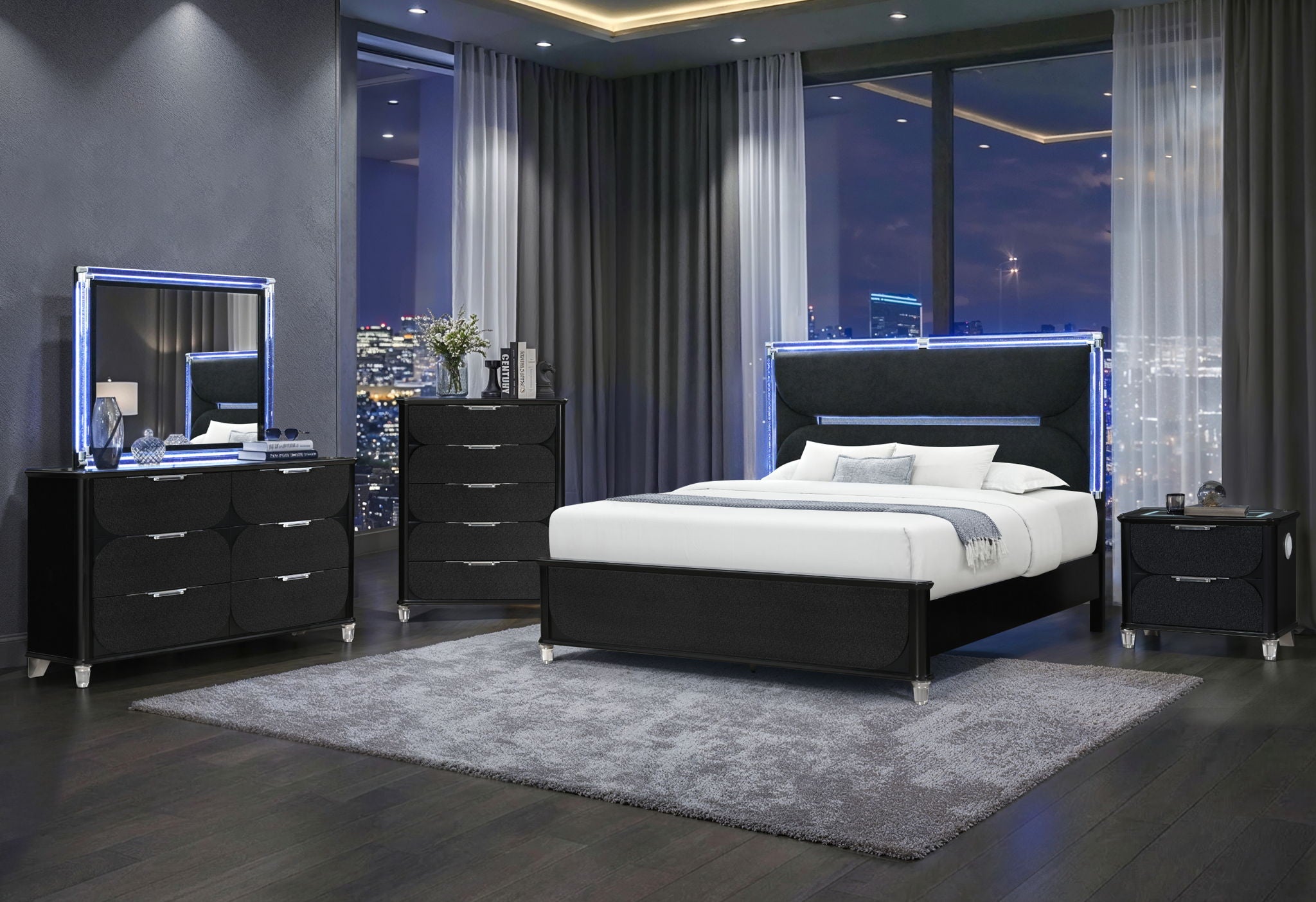 nightstand and dresser set modern LANDO