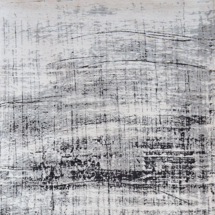 7' x 9' Abstract Non Skid Area Rug - Black And White