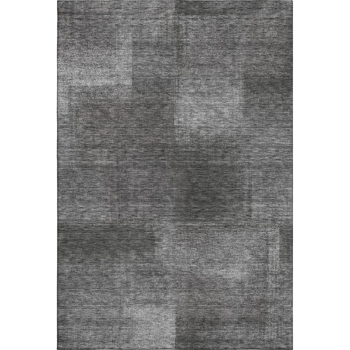9' X 12' Abstract Washable Area Rug Polyester With UV Protection - Gray And Ivory