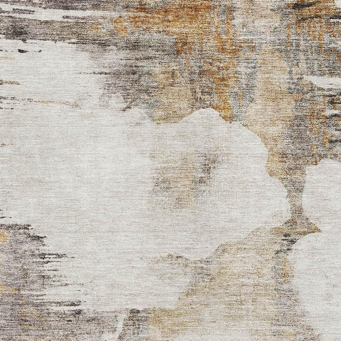 10' X 14' Abstract Washable Area Rug With UV Protection (657209) - Beige / Gray / Ivory