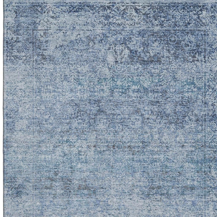 10' X 14' Abstract Washable Area Rug With UV Protection (717929) - Blue / Denim Blue