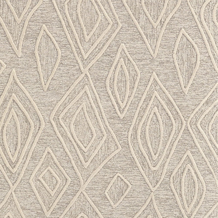 8' x 11' Wool Geometric Tufted Handmade Stain Resistant Area Rug - Tan And Ivory