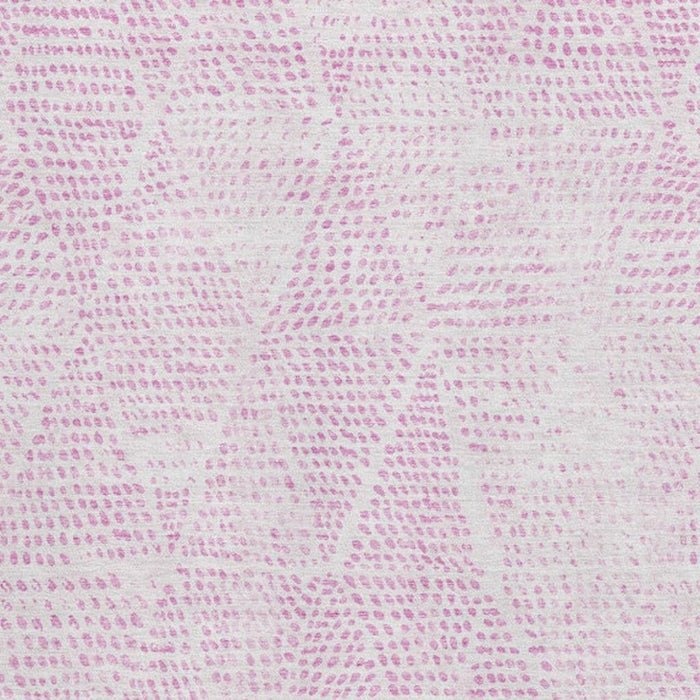 9' X 12' Diamond Washable Area Rug With UV Protection (650589) - Pink / Ivory