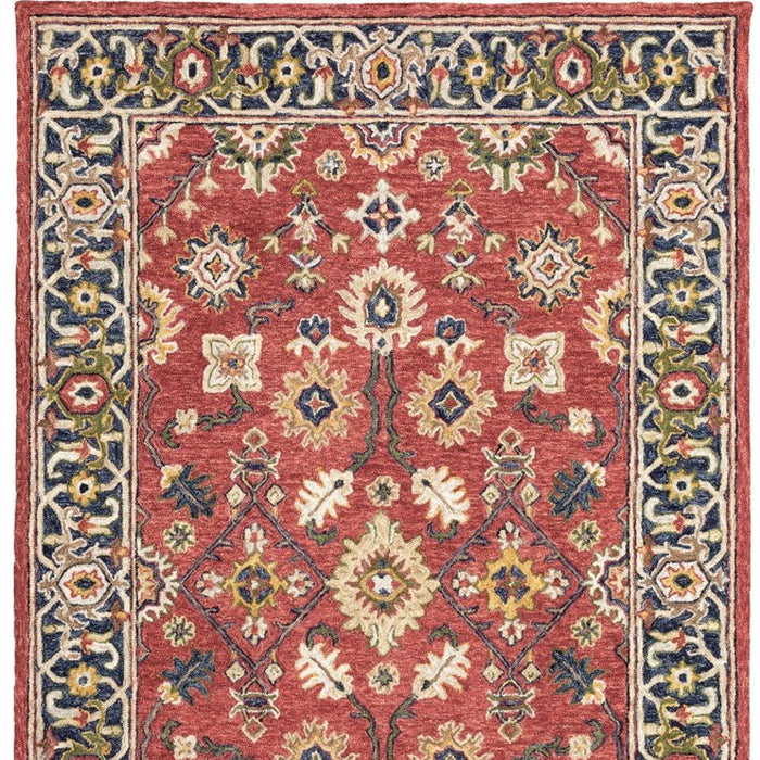 10' x 13' Bohemian Rug - Red And Blue