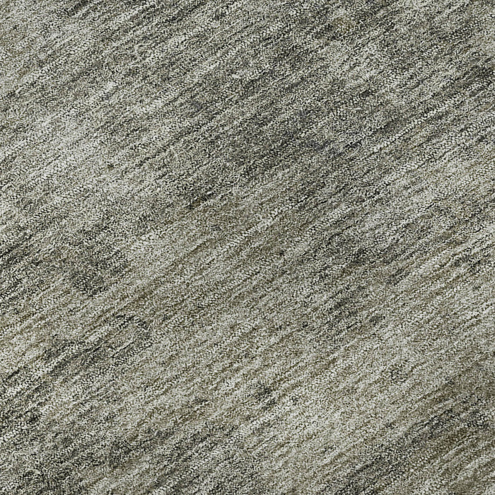 8' X 10' Khaki Abstract Washable Area Rug With UV Protection - Taupe
