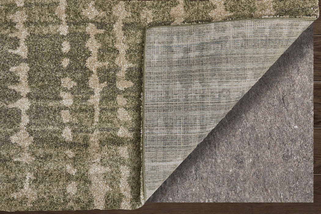 10' X 13' Abstract Area Rug - Green And Tan