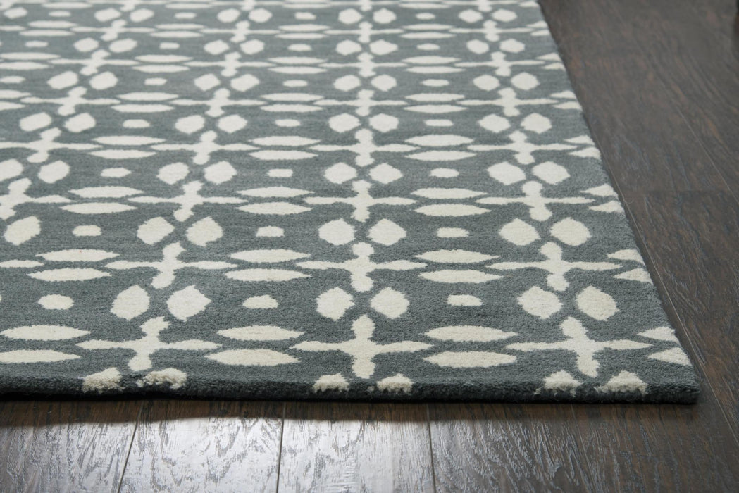 10' X 14' Wool Geometric Hand Tufted Area Rug (747836) - Gray / Beige