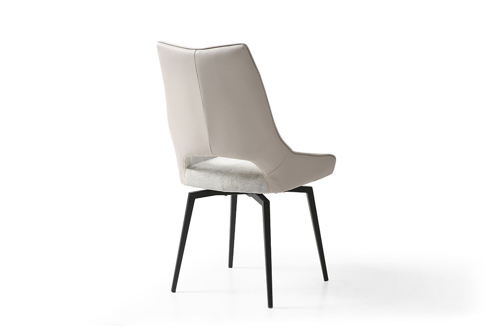 ESF swivel dining chair with cushioned seat and backrest, featuring modern design and sturdy wooden legs.