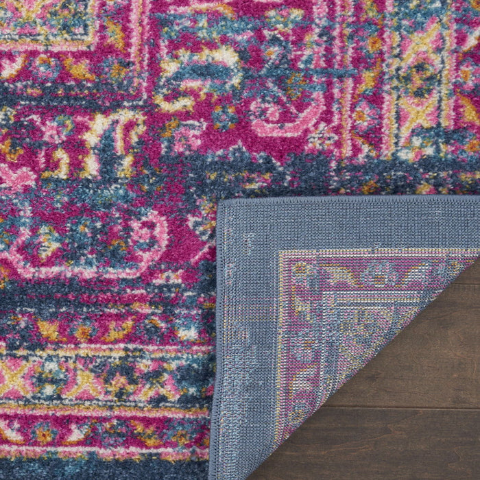 12' x 18' Moroccan Power Loom Distressed Area Rug - Blue