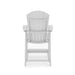 Giga Adirondack style counter chair made of HDPE poly lumber, ideal for dining, patio, and garden seating.