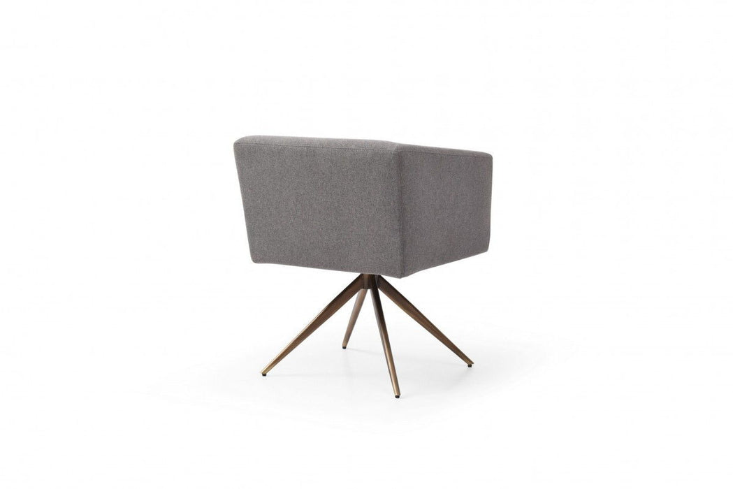 Upholstered Fabric Dining Room Arm Chair - Dark Gray