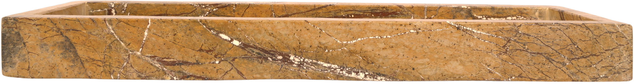 Elegant Michael Genuine Marble Tray by Meridian Furniture, showcasing a smooth, polished marble surface with raised edges.