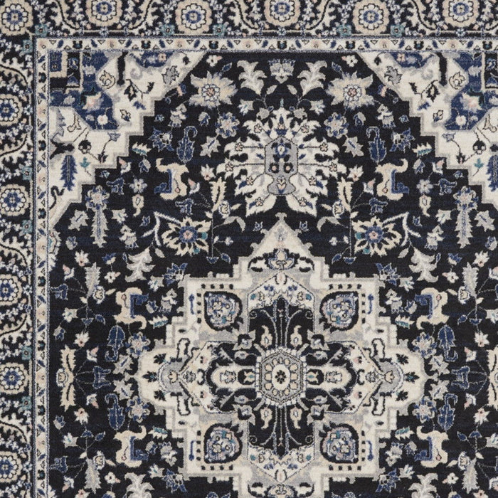 8' X 10' Floral Area Rug (551073) - Black / Ivory