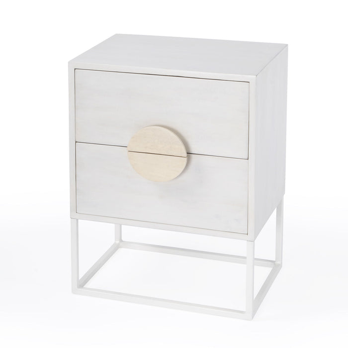Two Drawer Nightstand - Off White