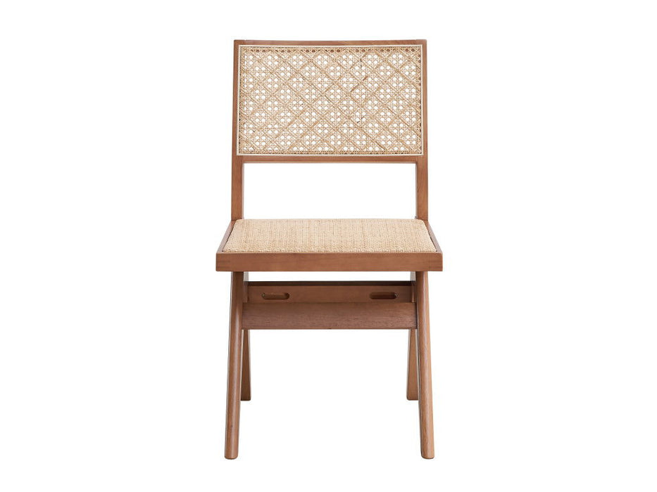Wood Open Back Dining Side Chairs (Set of 2) - Natural