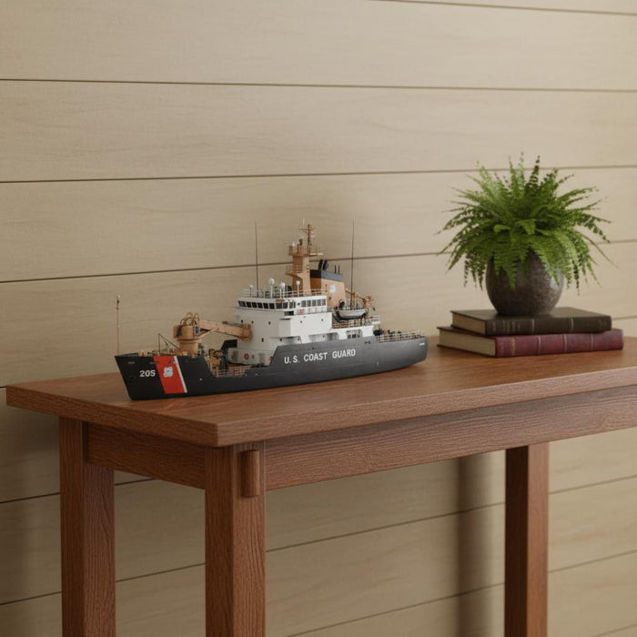 Hand Painted Model Boat (624548) - Black / White