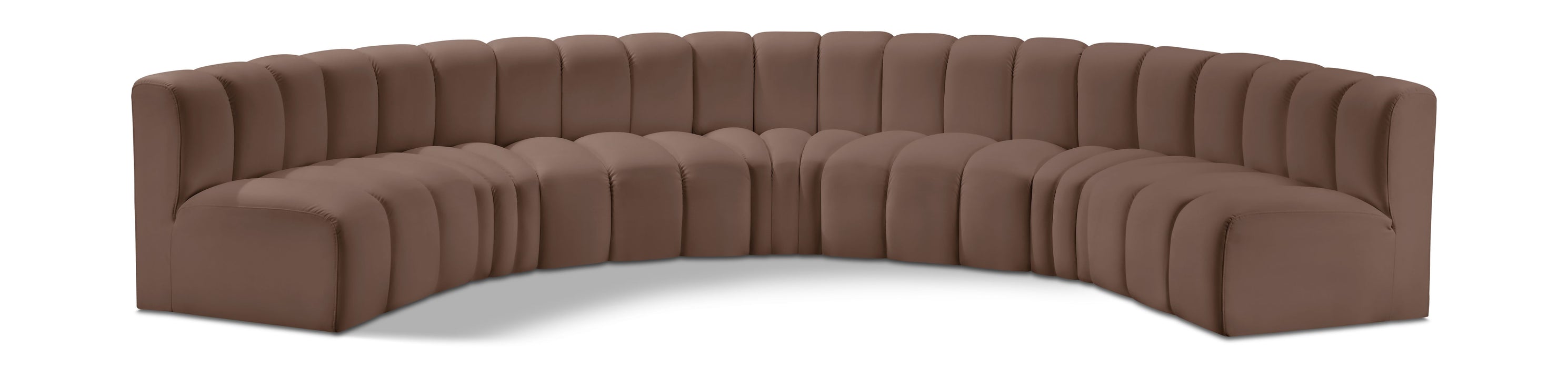 Arc - Faux Leather 7 Piece U-Shaped Modular Sofa