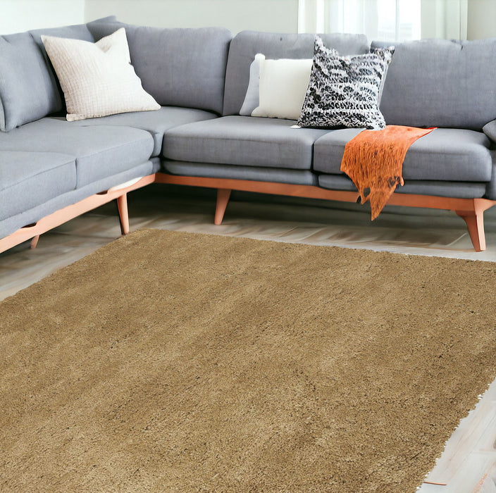 8' x 10' Indoor Shag Rug - Gold