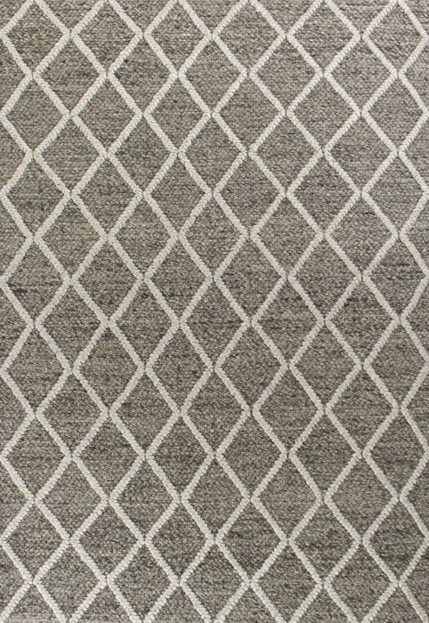 9' x 13' Wool Gray Area Rug - Dark