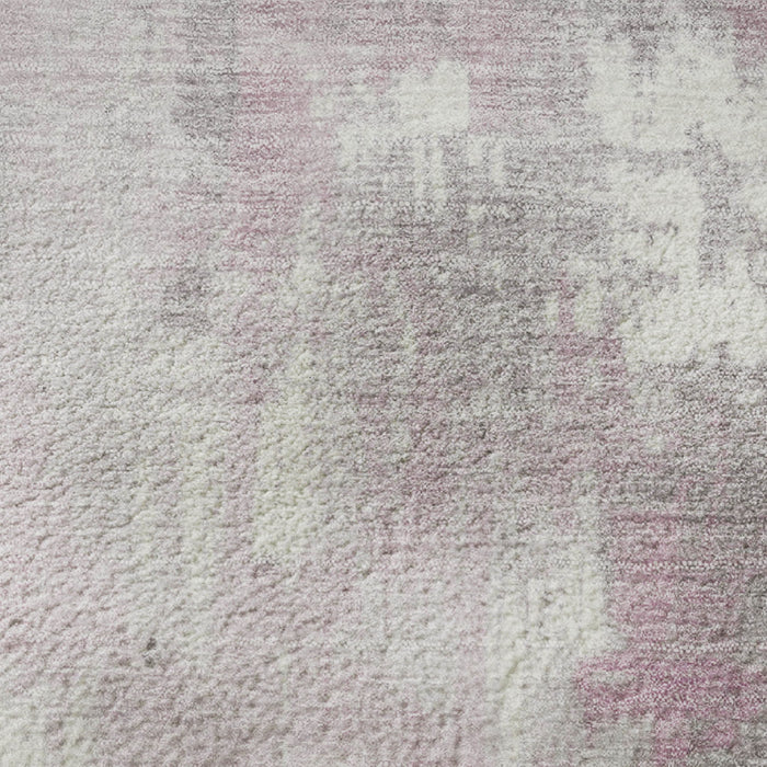 10' X 14' Abstract Washable Area Rug With UV Protection (705413) - Pink / Ivory