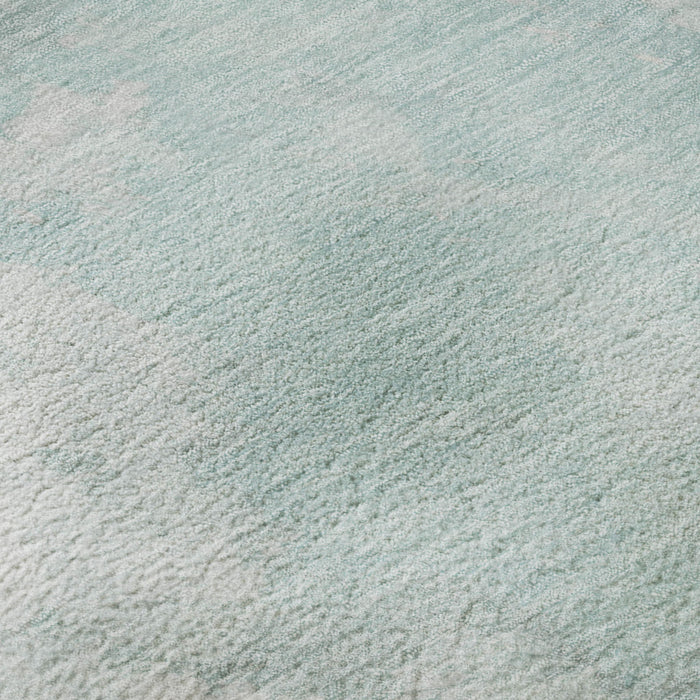 10' X 14' Abstract Washable Area Rug With UV Protection (696788) - Pale Aqua / Gray / Ivory