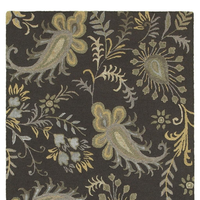 9' X 12' Wool Floral Hand Tufted Area Rug (712795) - Gray / Slate Gray