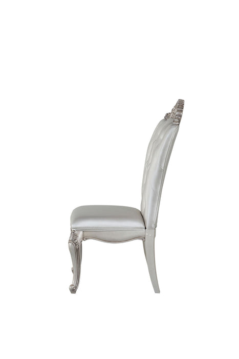 Upholstered Fabric Queen Anne Back Dining Side Chairs (Set of 2) - Cream
